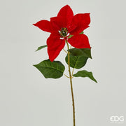 RAMO CON STELLA DI NATALE ROSSA H.50CM