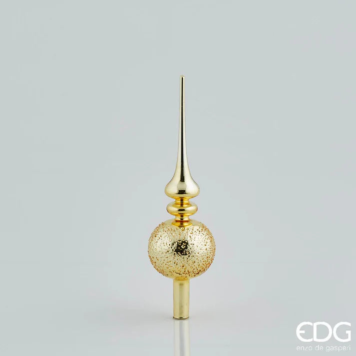 PUNTALE IN VETRO CON SFERA, H31CM, ORO
