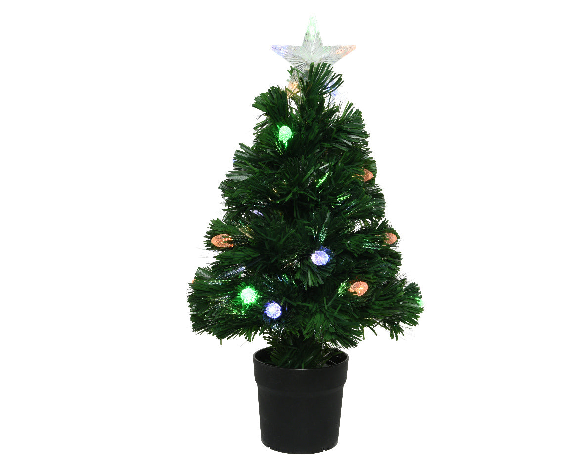 ABETE IN FIBRE OTTICHE 60CM 39LED PRESTWICK 8 FUNZIONI