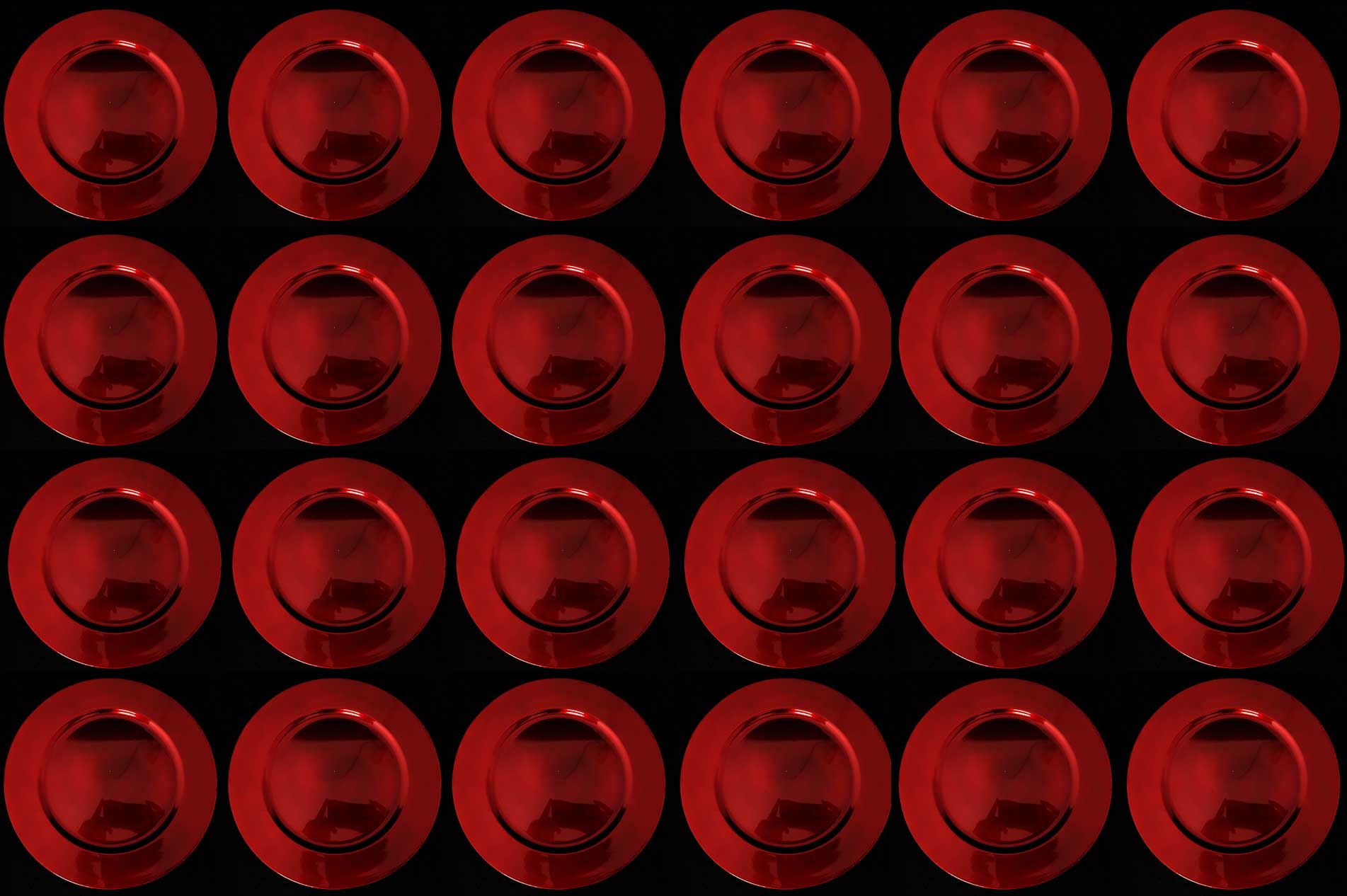 24 SOTTOPIATTI CIRCOLARI ROSSO 33CM