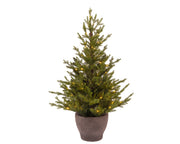 ALBERO DI NATALE ABETE LUMINOSO 120CM 80LED BIANCO CALDO NORWAY VERDE 8 FUNZIONI