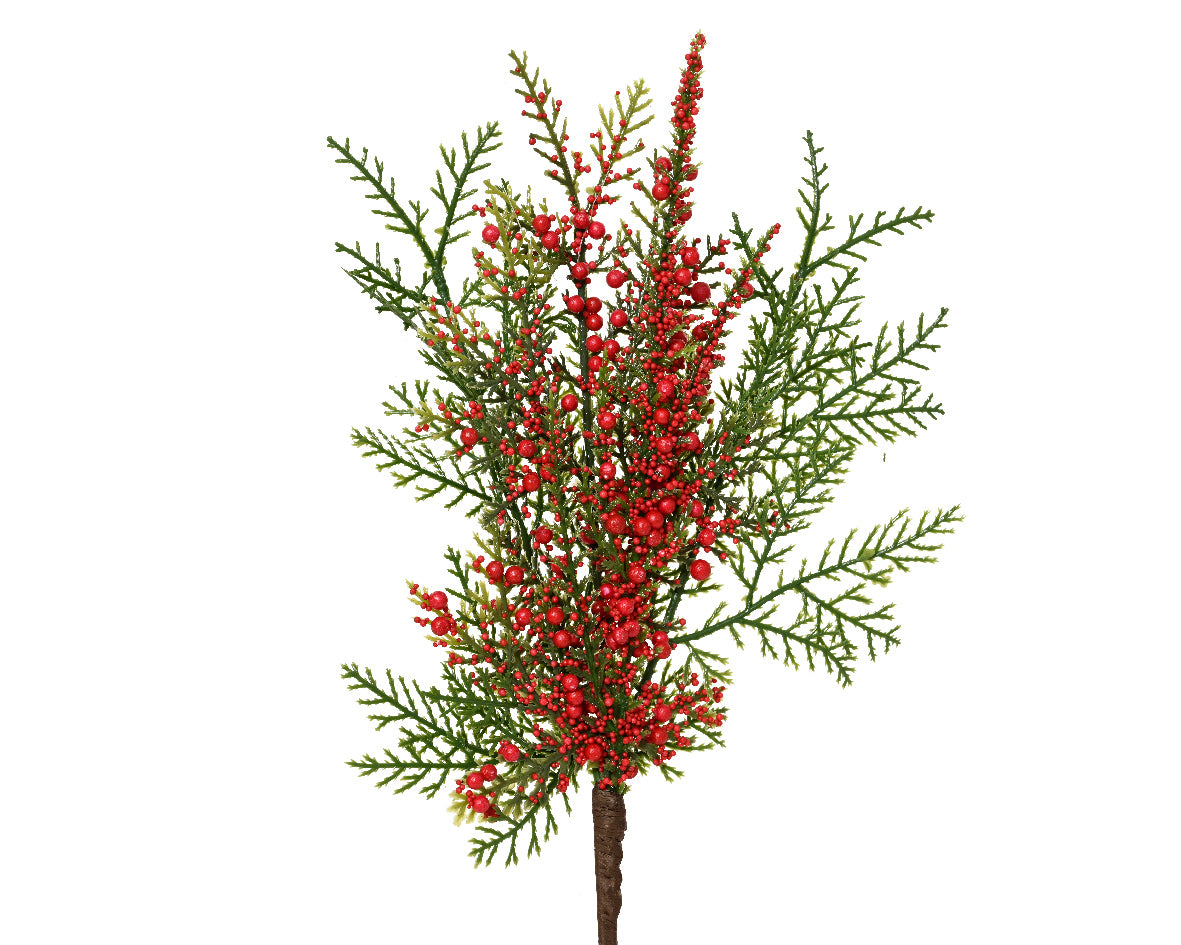 Ramo con Bacche Rosse H.28 cm