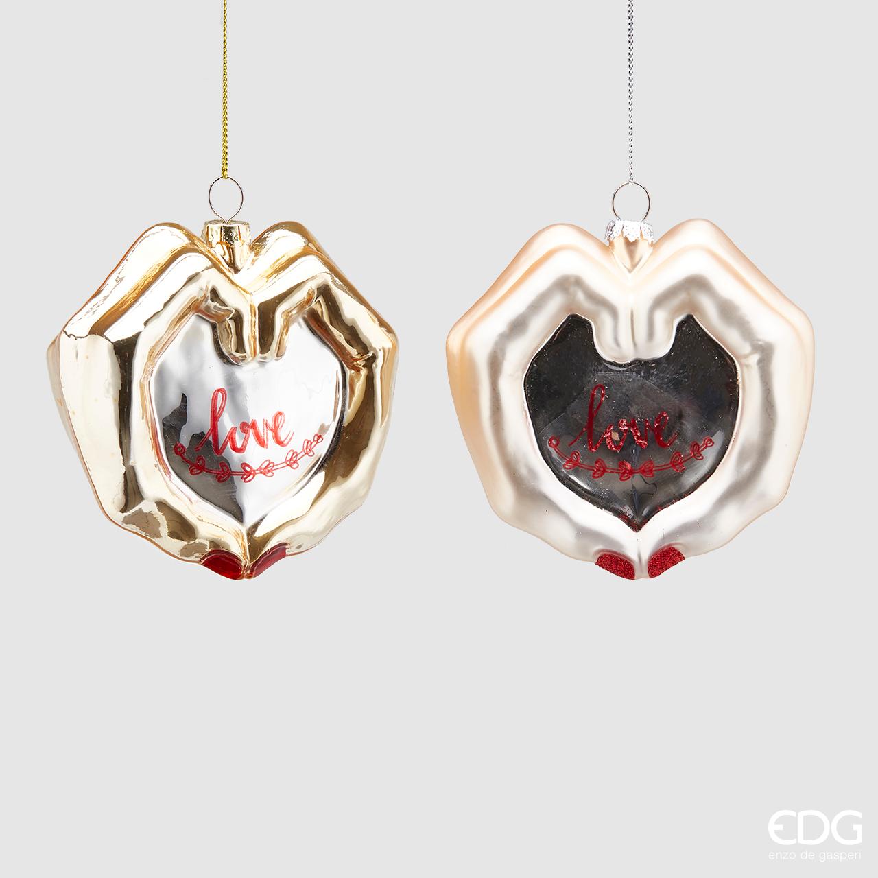CUORE CON LE MANI APPENDIBILE ASSORTITO ORO 11CM