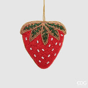 FRAGOLA CON PERLINE APPENDIBILE 9CM ROSSO