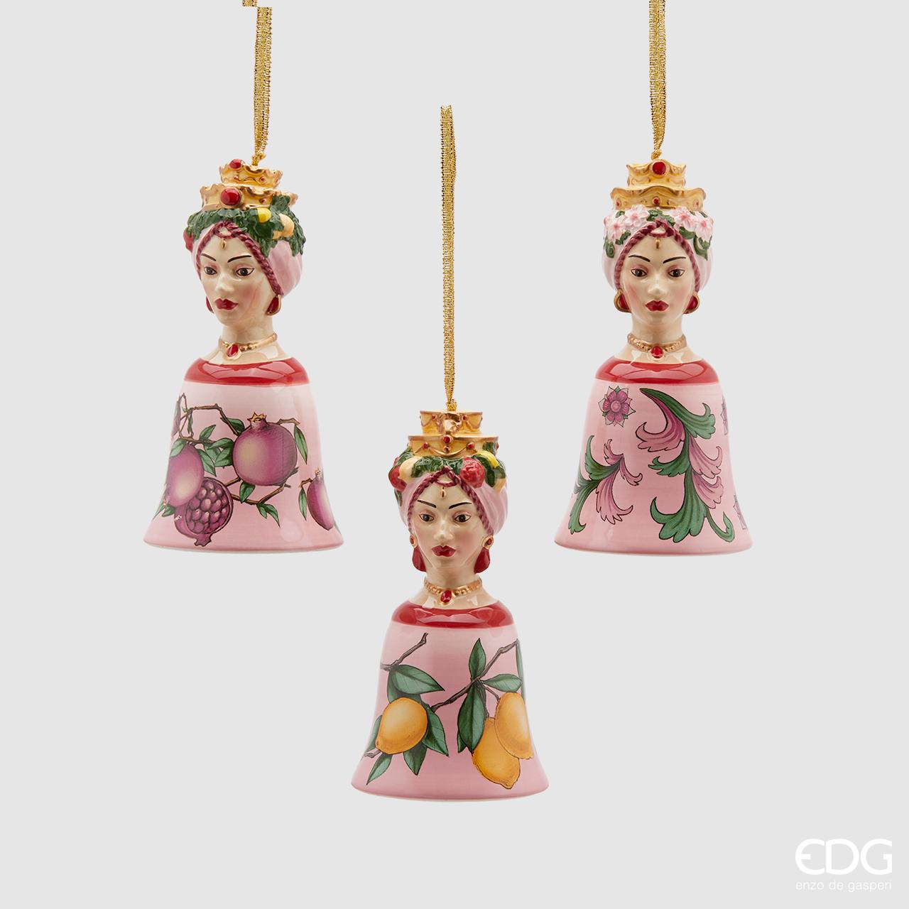 CAMPANA SICILY IN CERAMICA 13CM MODELLO ASSORTITO