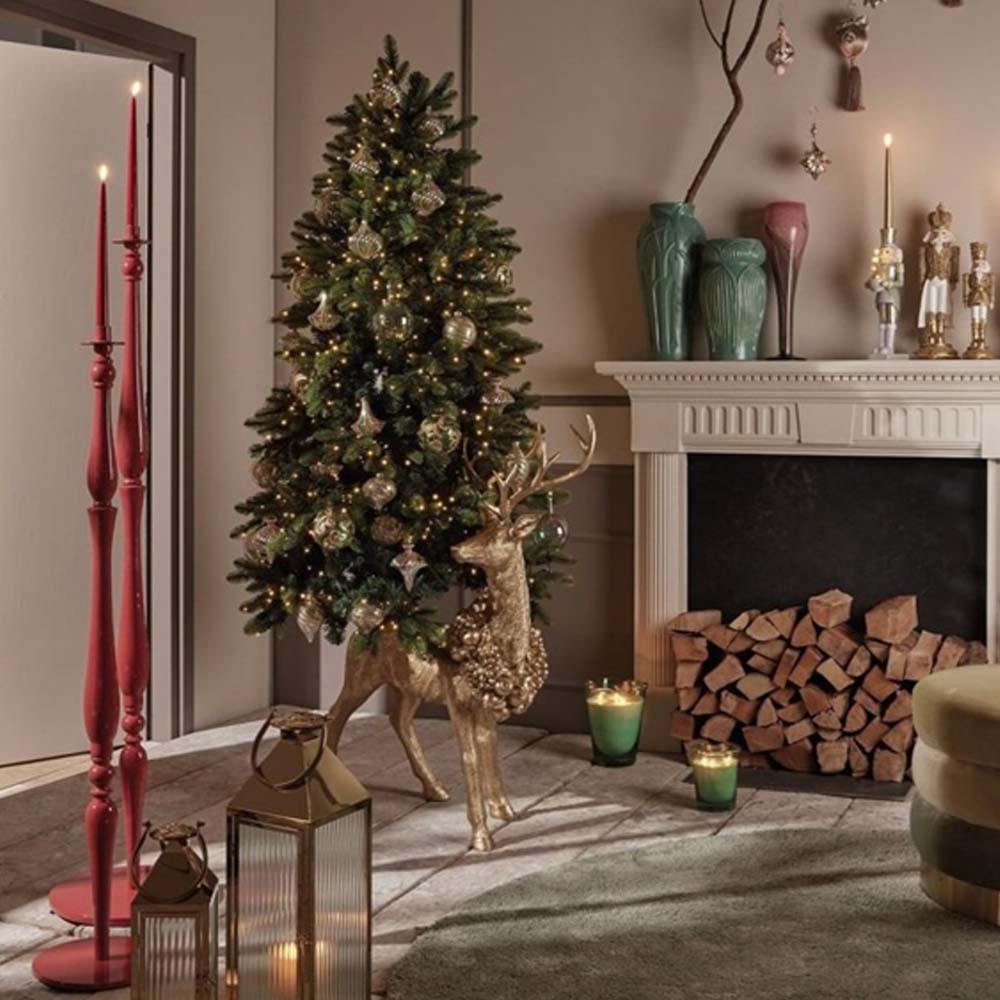 SUPPORTO BASE CERVO ORO PER ALBERO DI NATALE 81X38XH102CM