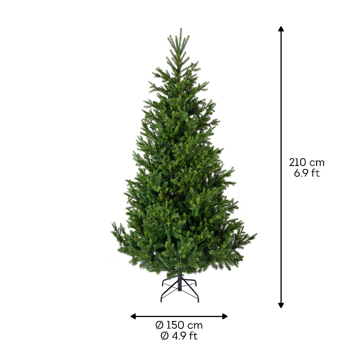 ALBERO DI NATALE 210CM NORDMANN VERDE