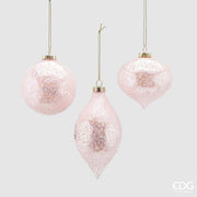 PALLINA ROSA IN VETRO 8CM ROSA ASSORTITA