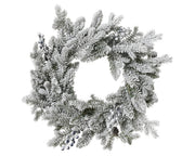 Corona di Pioppi Innevata Verde/Bianca D.50 cm