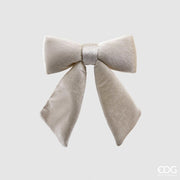 FIOCCO APPENDIBILE IN VELLUTO BIANCO AVORIO 22X26CM