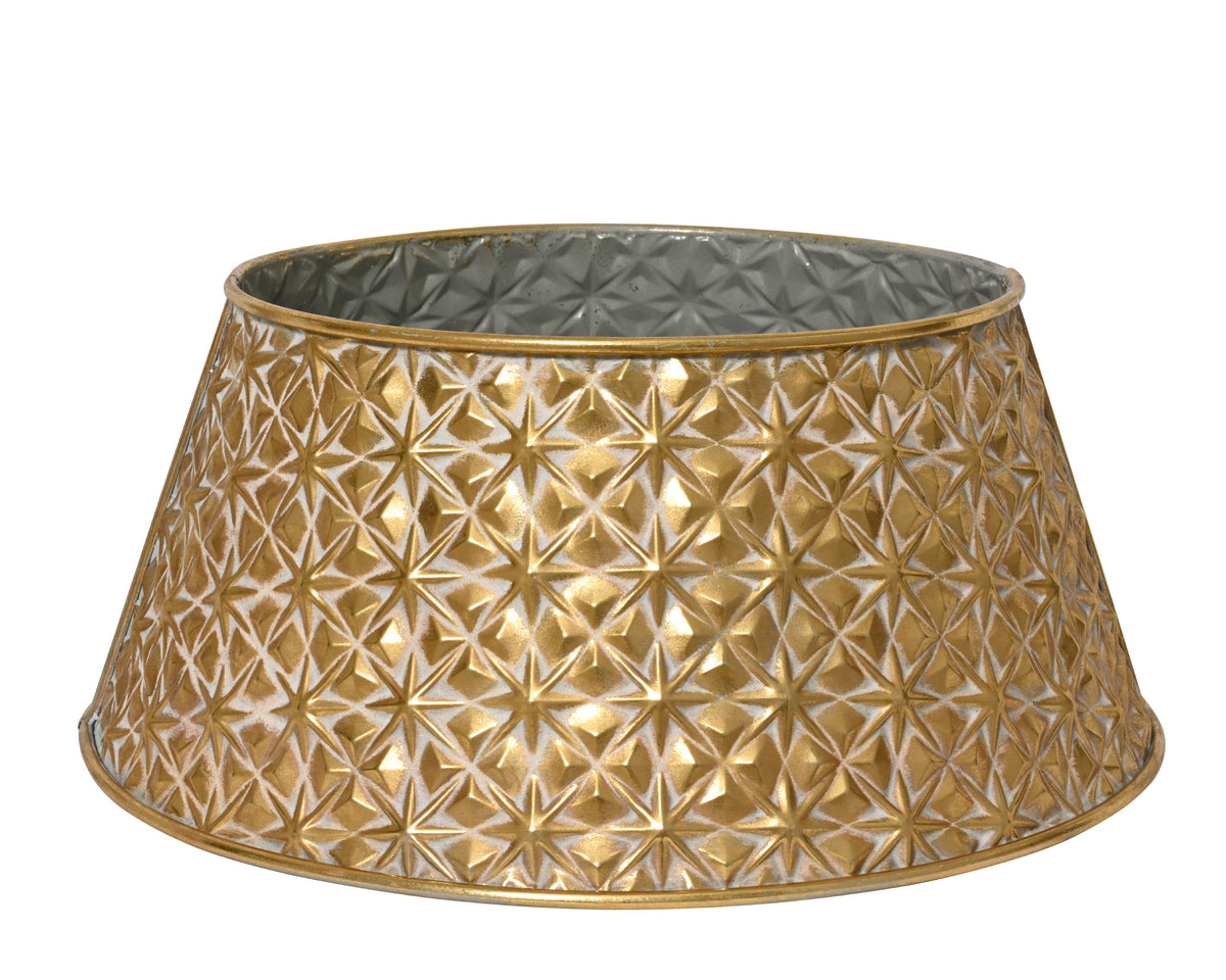 Copribase albero in ferro D 70 cm oro anticato Peraga Christmas