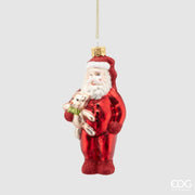 BABBO NATALE CHE DA LA BUONANOTTE IN VETRO H14.5CM