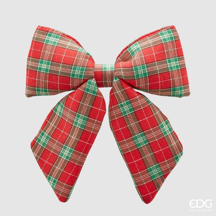 FIOCCO APPENDIBILE IN LINO TARTAN 28X36CM