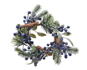 CORONA DA APPENDERE D20CM CON BACCHE BLU