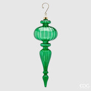 PENDENTE TROTTOLA IN VETRO, H25XØ8,5CM