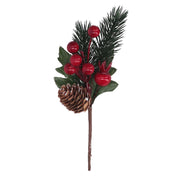 Pick plastica pigna 17 cm verde Peraga Christmas
