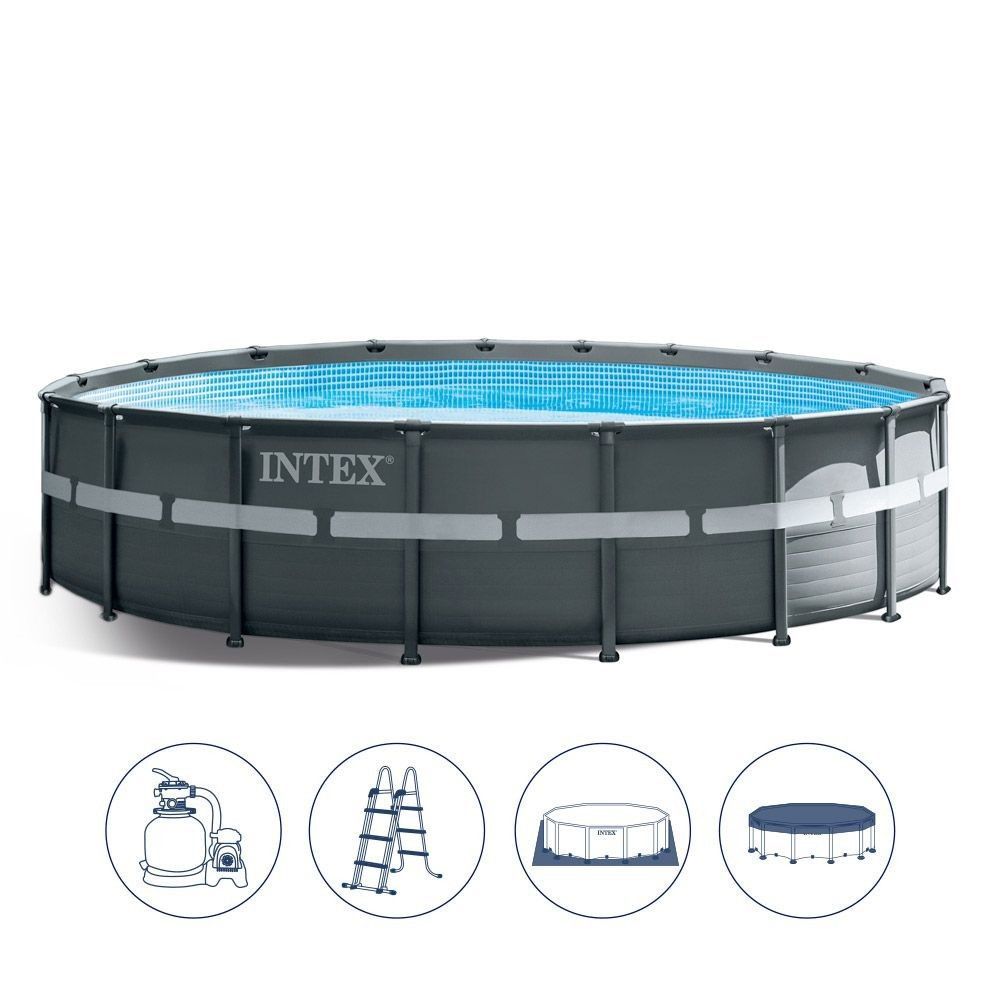 PISCINA ULTRAFRAME XTR 488XH122CM + POMPA A SABBIA + SCALETTA + TELI