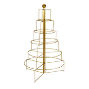 Albero espositore metallo pieghevole oro 70x62h110 Peraga Christmas