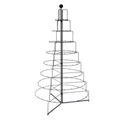 Albero espositore metallo pieghevole 90x160x88cm nero Peraga Christmas
