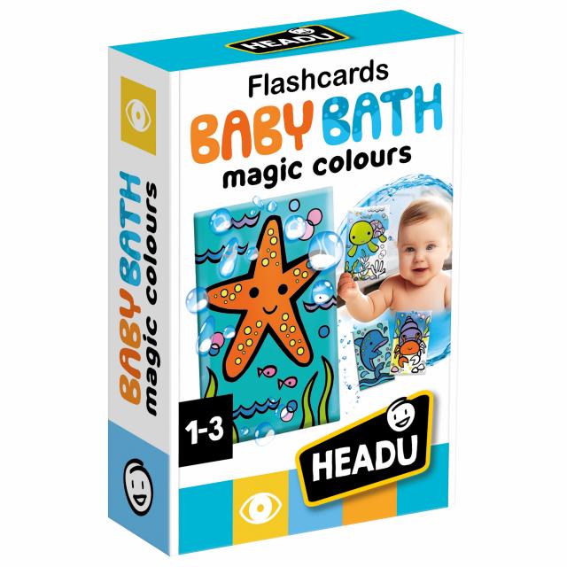 Flashcards Baby Bath Magic Colours 8 pezzi HEADU