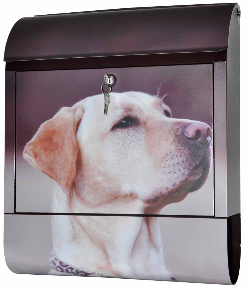 CASSETTA DELLA POSTA SONORA DECORATA LABRADOR 45X38X12 CM