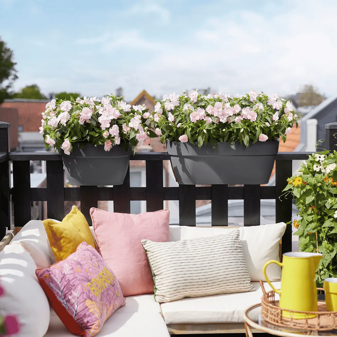 VASO RINGHIERA VIBIA CAMPANA FLOWER BRIDGE 60CM ANTRACITE