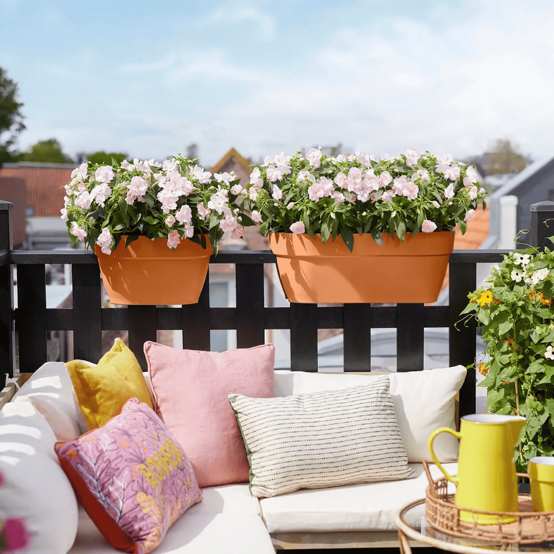 VASO RINGHIERA VIBIA CAMPANA FLOWER BRIDGE 60CM TERRA