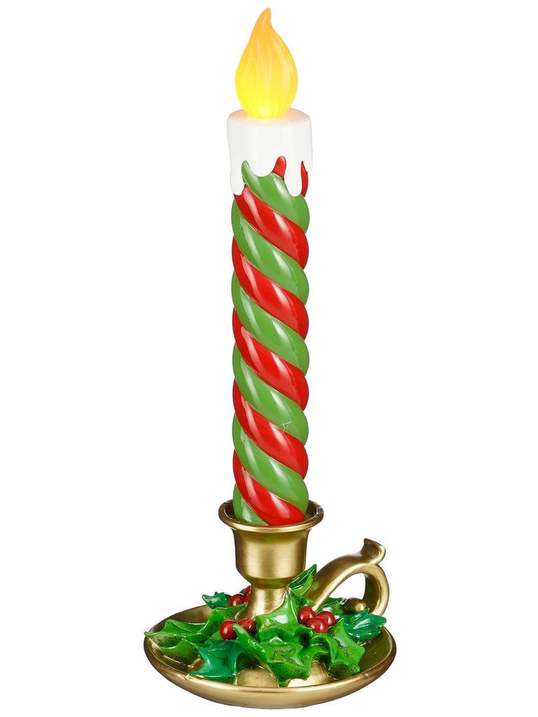 Candela LED 18,5x17x45 cm Verde