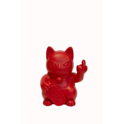 BLOGO Statuetta Maneki Neko Irriverente "Lucky Cat" Grande - Rosso