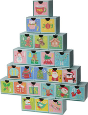 calendario avvento natalizio a albero 37cm - multicolore