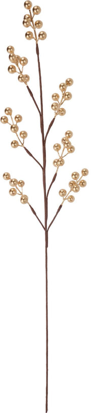 Ramo decorativo con bacche dorate, 75 cm