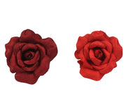 Rosa con clip in velluto D 14 cm colori modello assortito Peraga Christmas