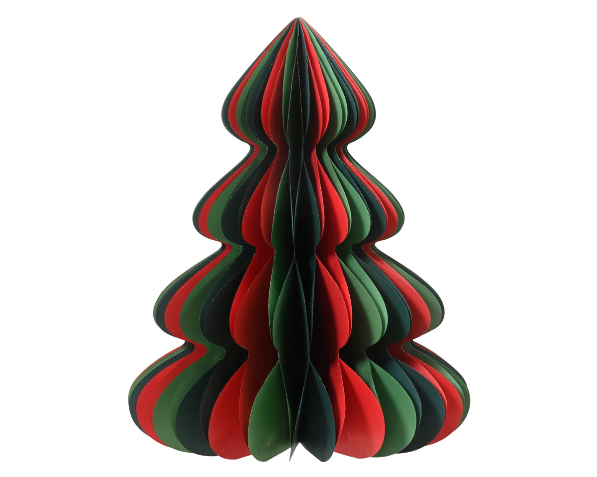 Albero in carta FSC a 60 strati D 48 cm altezza 60 cm multicolore Peraga Christmas