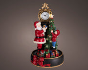 Orologio decorativo con Babbo Natale in polyresin 28 x 30 x 48,5 cm rosso Peraga Christmas