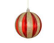 pallina di natale Rossa/Oro 10cm