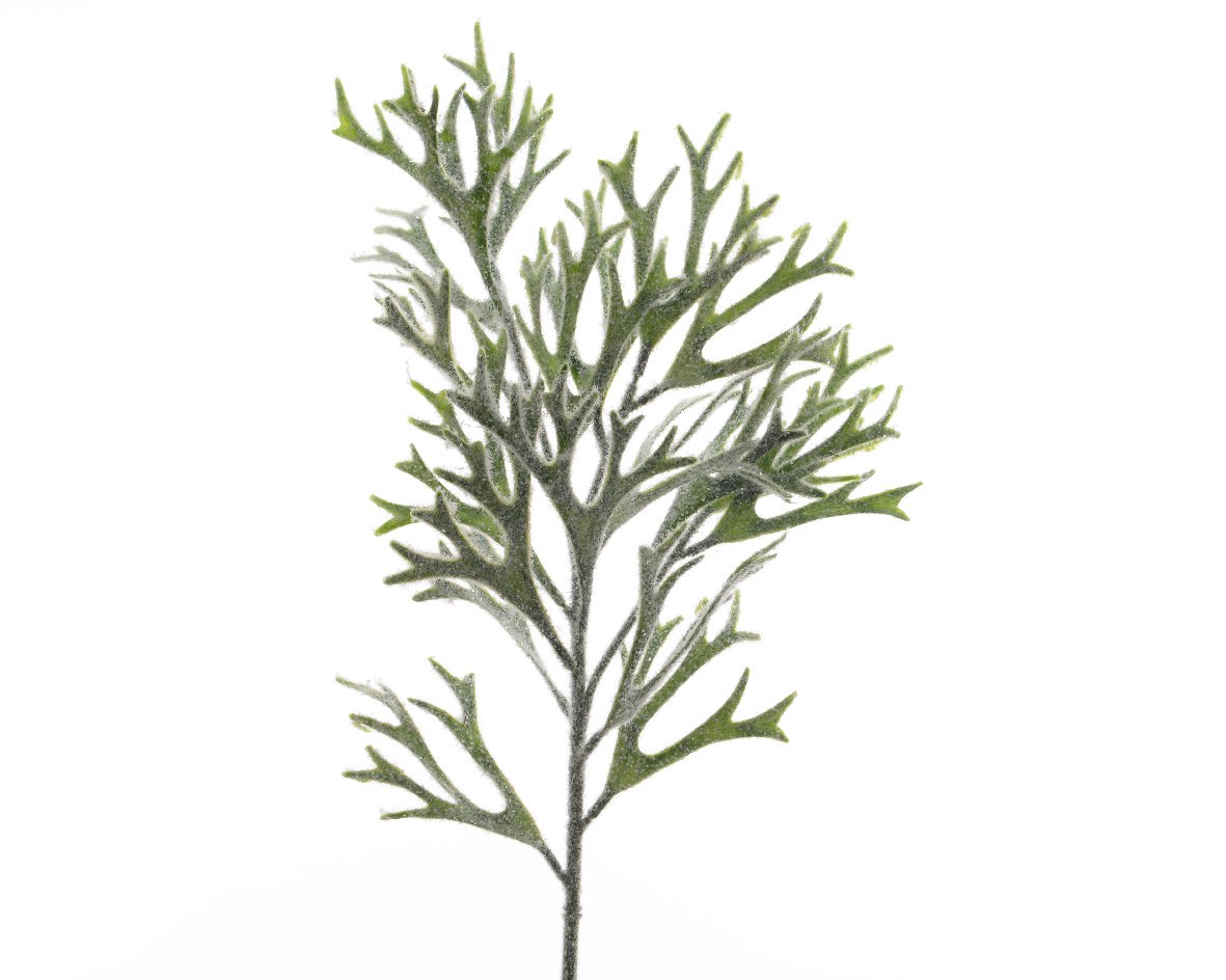 RAMETTO CON FOGLIE COLOR VERDE 68CM
