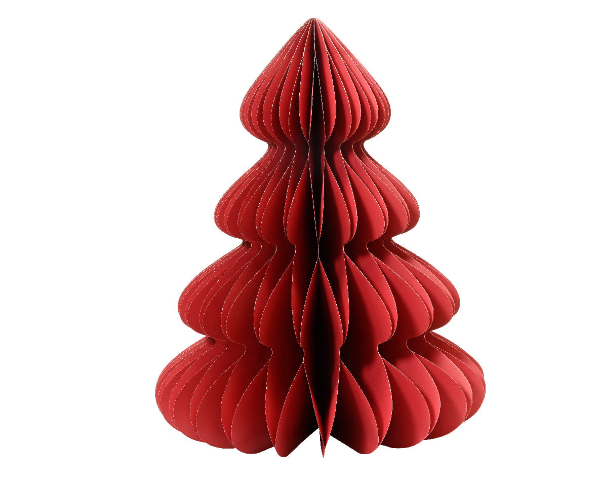 Albero di natale in Carta Rosso appendibile 48cm
