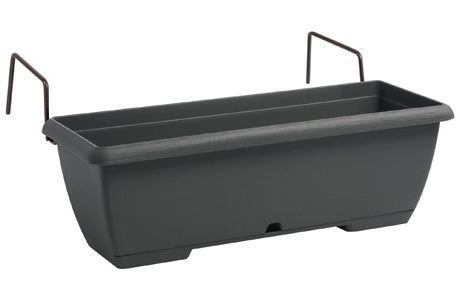 Terrae Cassetta Con Sottocassetta E Portacassetta In Ferro 54.5x32.5x11h Grigio Fumo Plastecnic