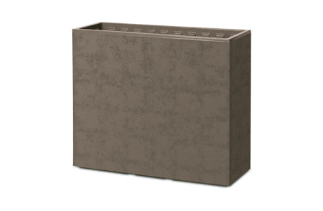 Fioriera Rettangolare Alta con Ruote 70 Beige Scuro Plastecnic