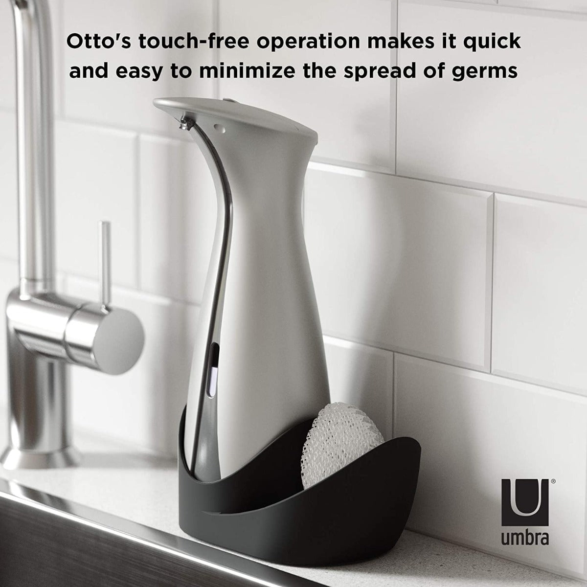 DISPENSER SAPONE E DISINFETTANTE MANI NICHEL OTTO CADDY