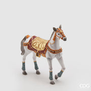 CAVALLO BIANCO CON SELLA 22X21X6,5CM