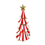 Albero resina circo bianco e rosso cm15x12h32 Peraga Christmas
