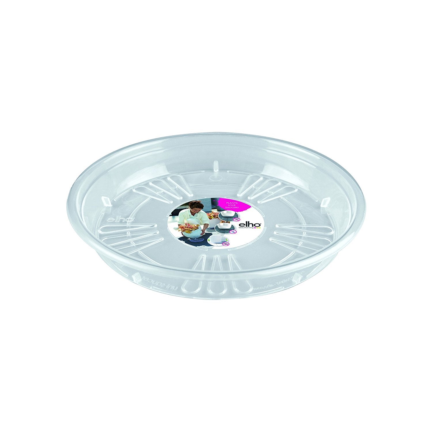SOTTOVASO TRASPARENTE UNI-SAUCER ROUND 18CM