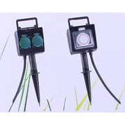 MULTIPRESA DA GIARDINO 2 ENTRATE IP44 CON TIMER
