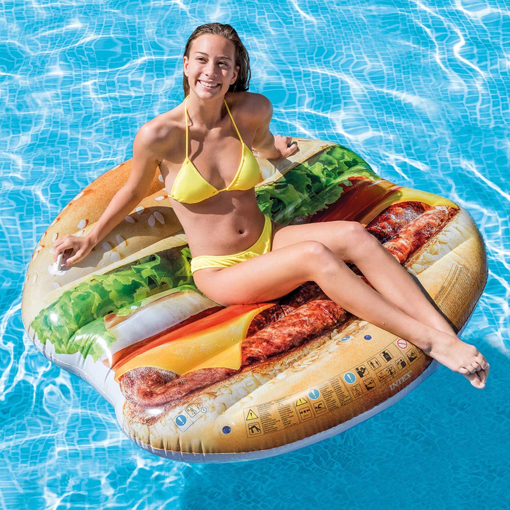MATERASSINO GONFIABILE HAMBURGER 145X142CM