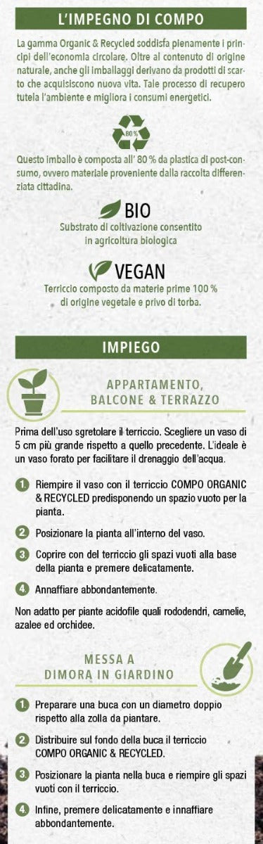 TERRICCIO UNIVERSALE BIO VEGAN ORGANIC & RECYCLED 20LT