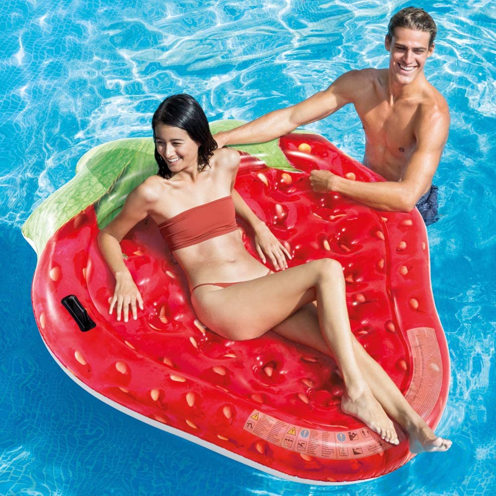 ISOLA GRANDE GONFIABILE FRAGOLA 160X132X25CM