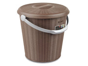 PATTUMIERA ELEGANCE CON COPERCHIO 10 L TORTORA