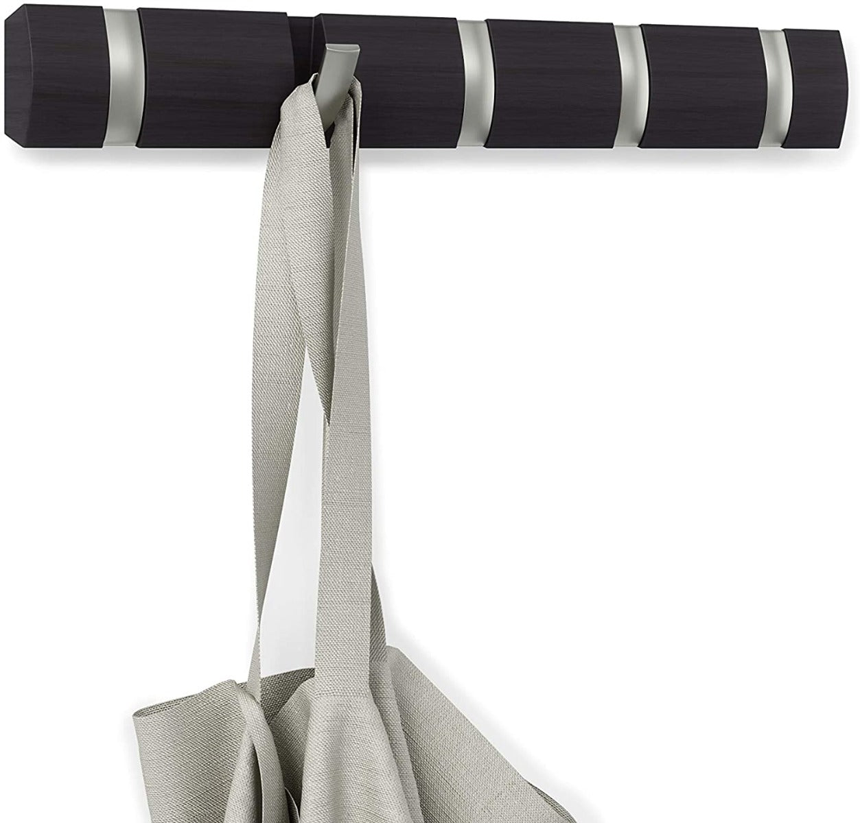 APPENDIABITI/OGGETTI CON 5 GANCI PIEGHEVOLI FLIP HOOK DARK