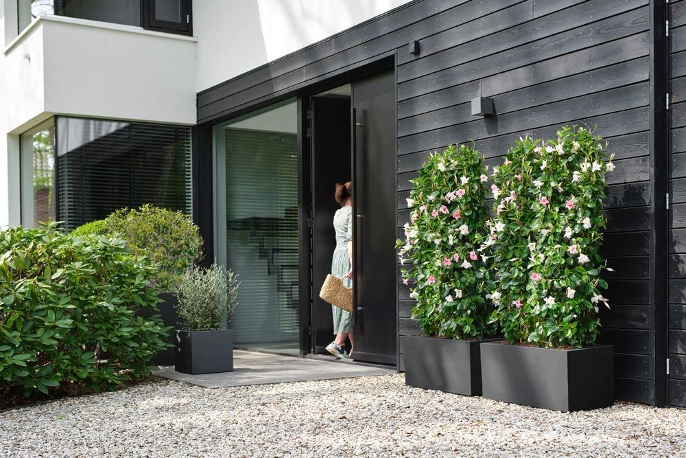VASO VIVO NEXT LONG 60CM LIVING BLACK NERO